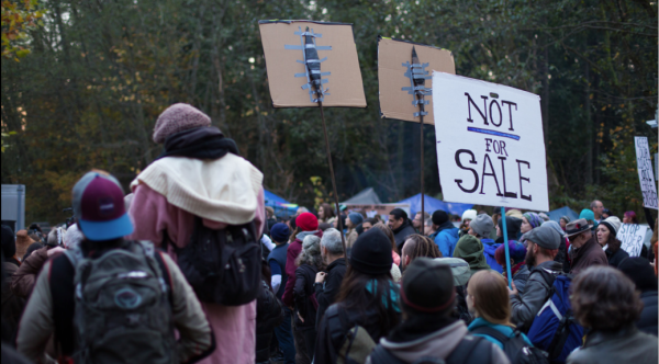 The arrest starts on the Burnaby Mountain